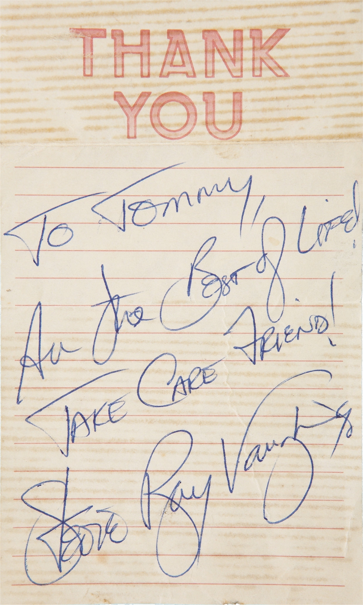 Stevie Ray Vaughan Autograph