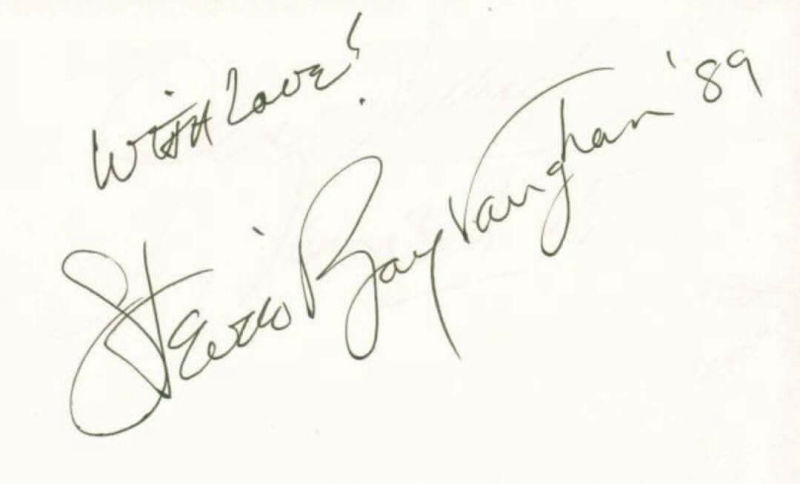 Stevie Ray Vaughan Autograph