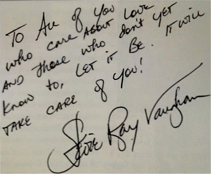 Stevie Ray Vaughan Autograph