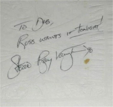 Stevie Ray Vaughan Autograph