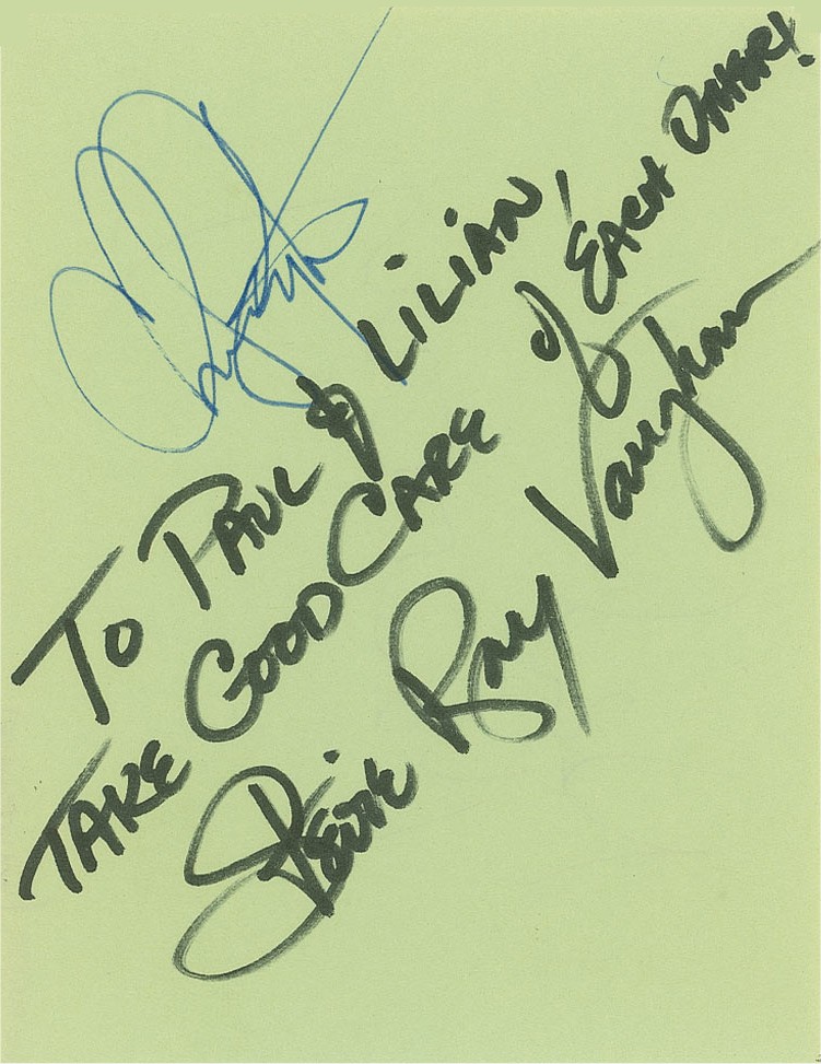 Stevie Ray Vaughan Autograph