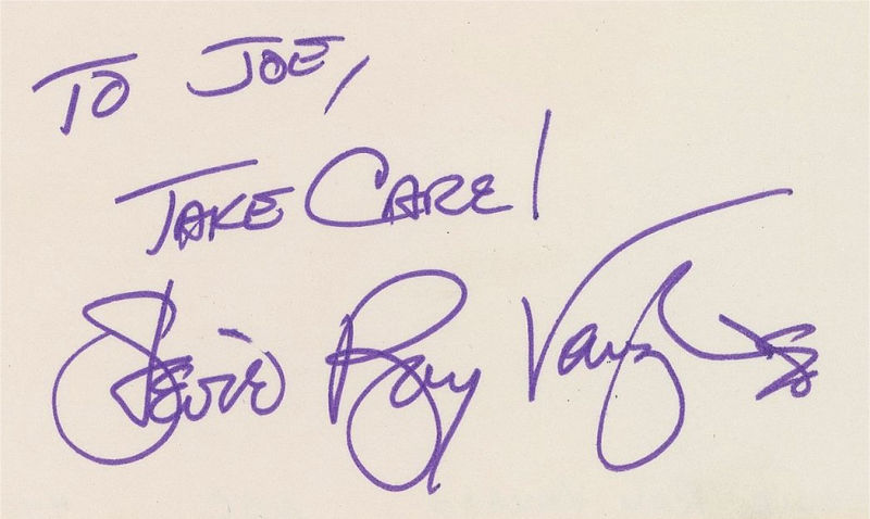 Stevie Ray Vaughan Autograph