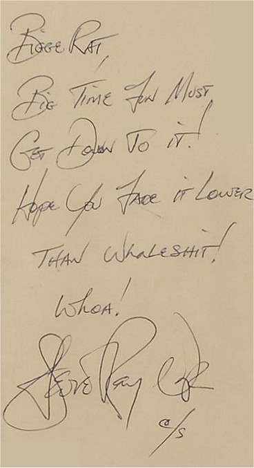 Stevie Ray Vaughan Autograph