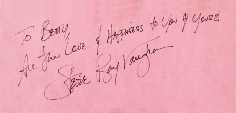 Stevie Ray Vaughan Autograph