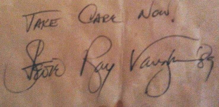 Stevie Ray Vaughan Autograph