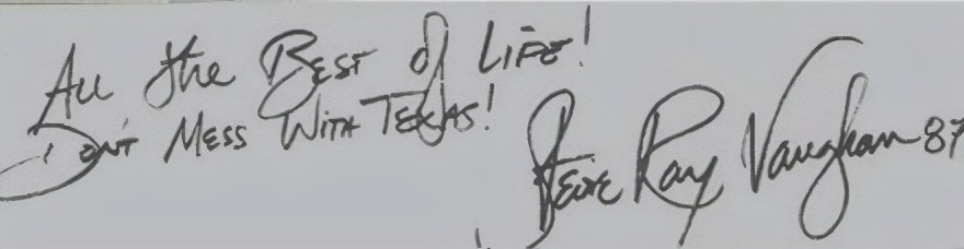 Stevie Ray Vaughan Autograph