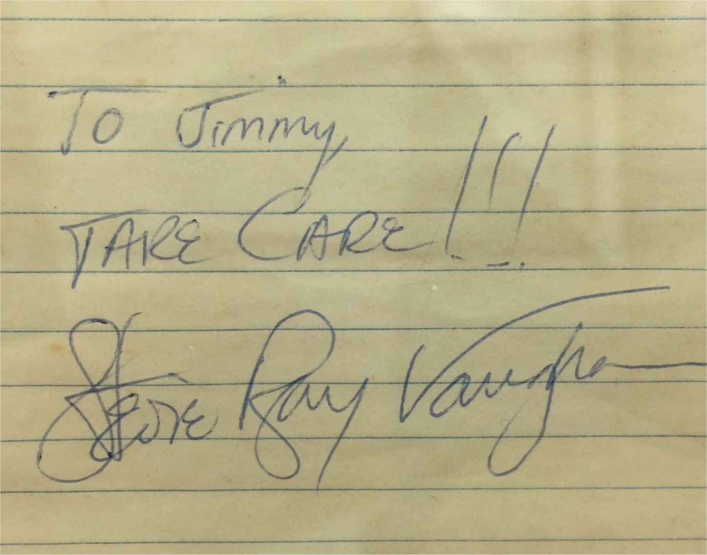 Stevie Ray Vaughan Autograph