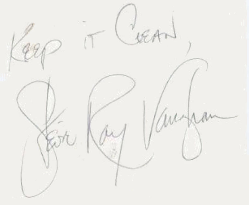 Stevie Ray Vaughan Autograph