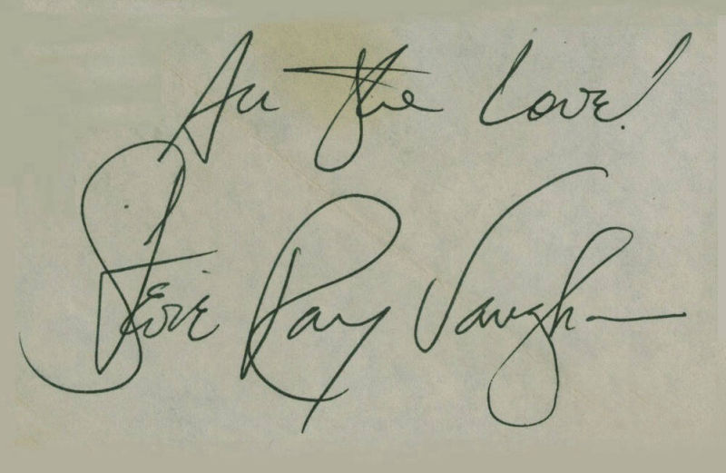 Stevie Ray Vaughan Autograph