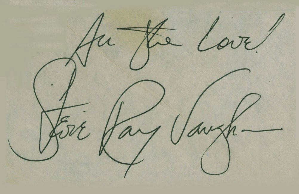 Stevie Ray Vaughan Autograph