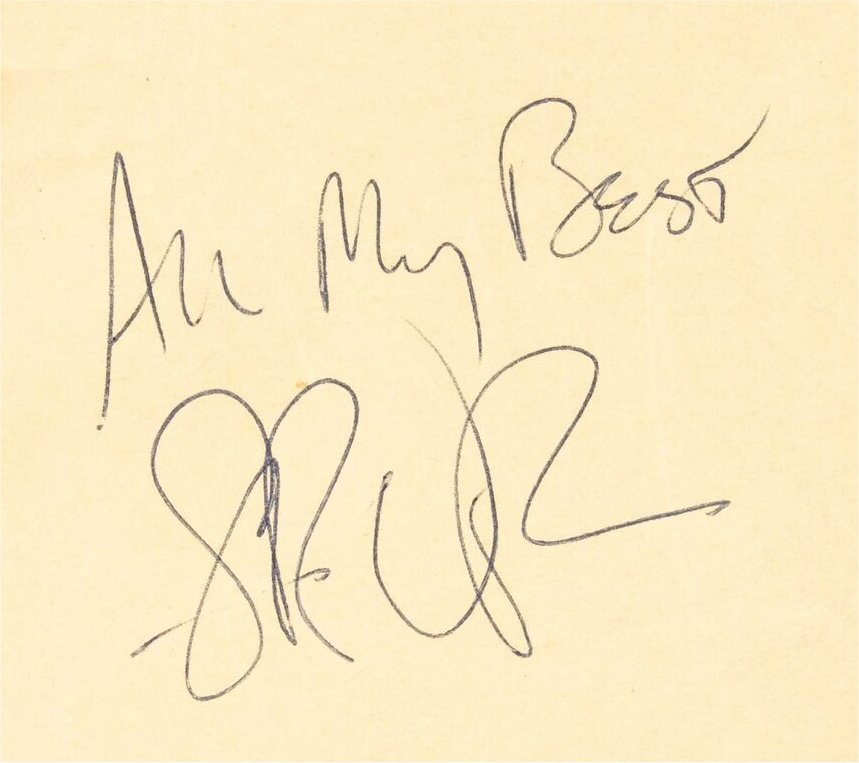 Stevie Ray Vaughan Autograph