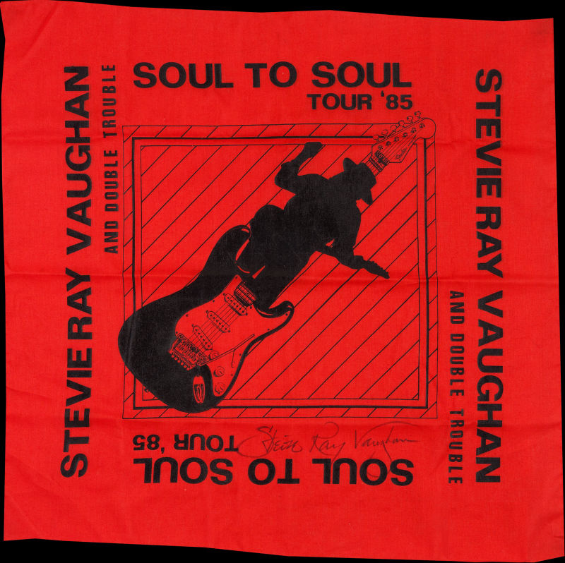 Stevie Ray Vaughan Signed Bandana