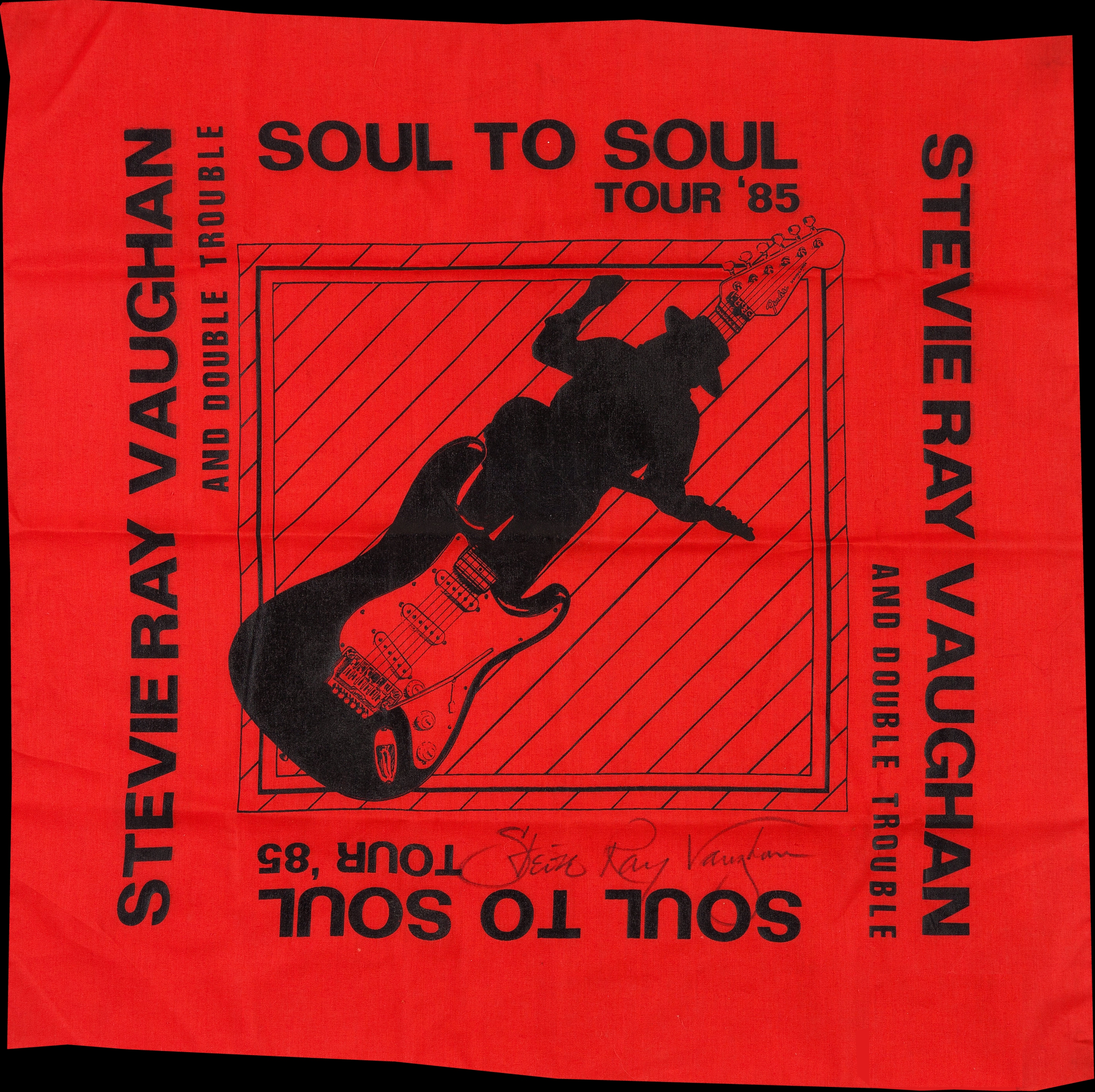 Stevie Ray Vaughan Signed Bandana