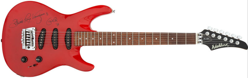 Stevie Ray Vaughan Signed Guitar