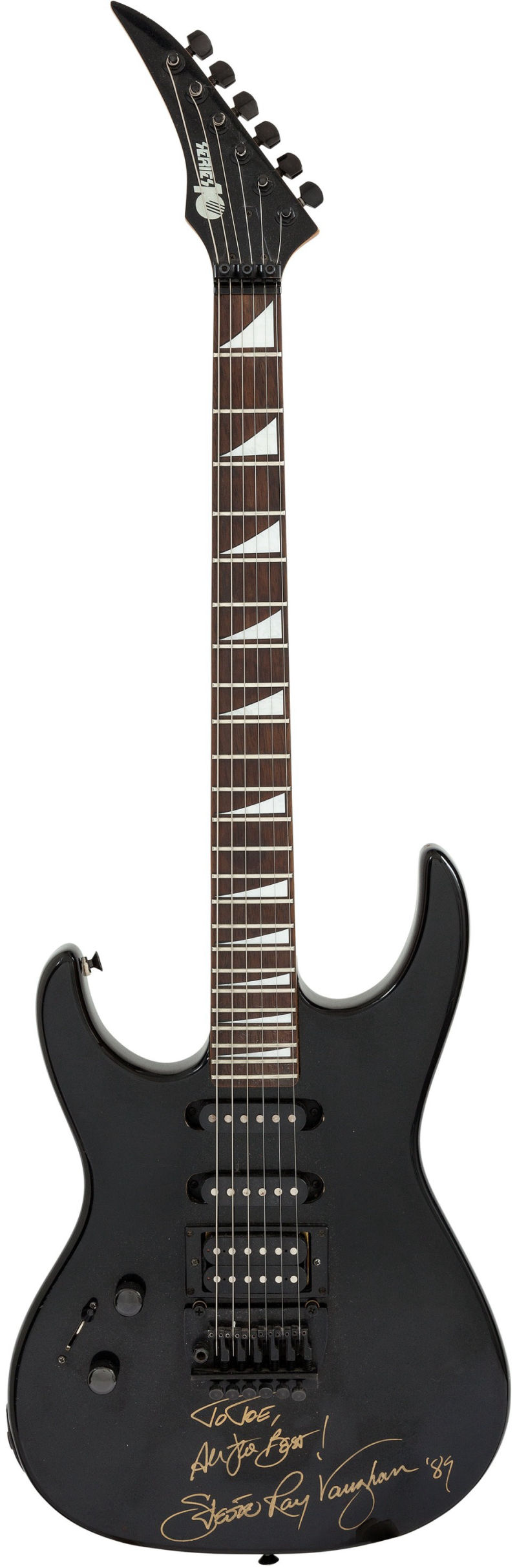 Stevie Ray Vaughan Signed Guitar