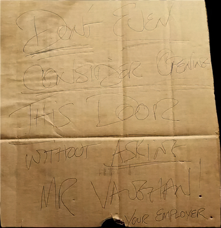 Stevie Ray Vaughan Handwritten Sign