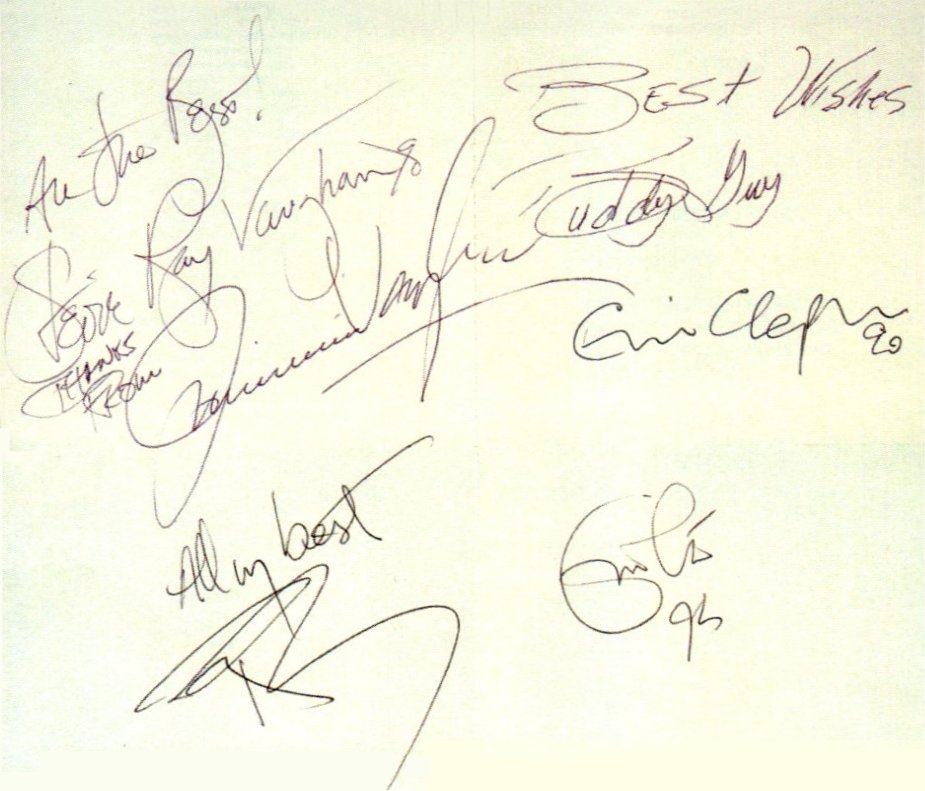 Stevie Ray Vaughan Autograph